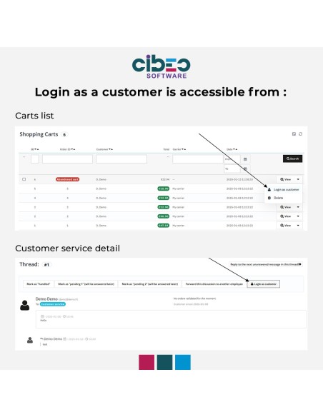 Login as customer without password - Module Prestashop - CIBEO Software Login as customer without password - Module Prestashop - CIBEO Software