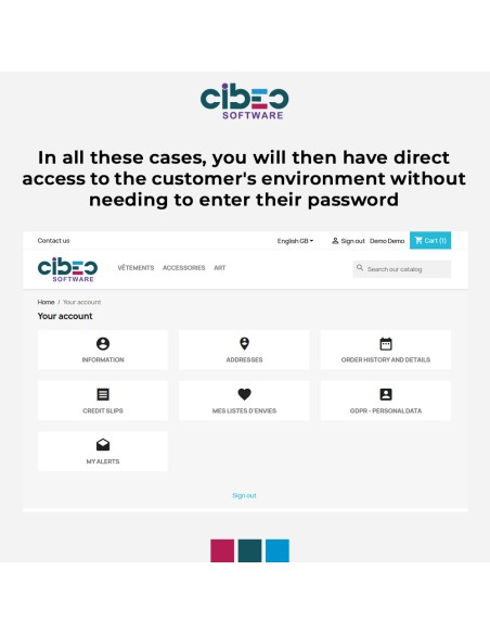 Login as customer without password - Module Prestashop - CIBEO Software Login as customer without password - Module Prestashop - CIBEO Software