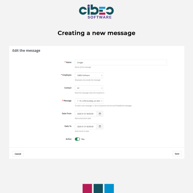 Contact Auto Response - Module Prestashop - CIBEO Software