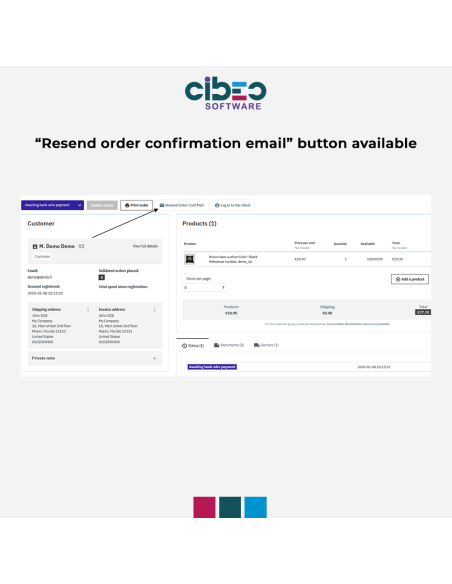 Resend Order Confirmation Mail - Module Prestashop - CIBEO Software Resend Order Confirmation Mail - Module Prestashop - CIBEO Software