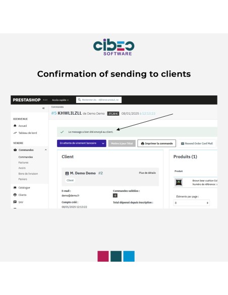 Resend Order Confirmation Mail - Module Prestashop - CIBEO Software Resend Order Confirmation Mail - Module Prestashop - CIBEO Software
