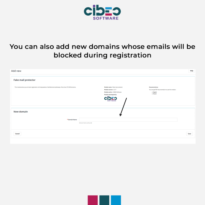 Fake / Jetable Mail Protector - Module Prestashop - CIBEO Software