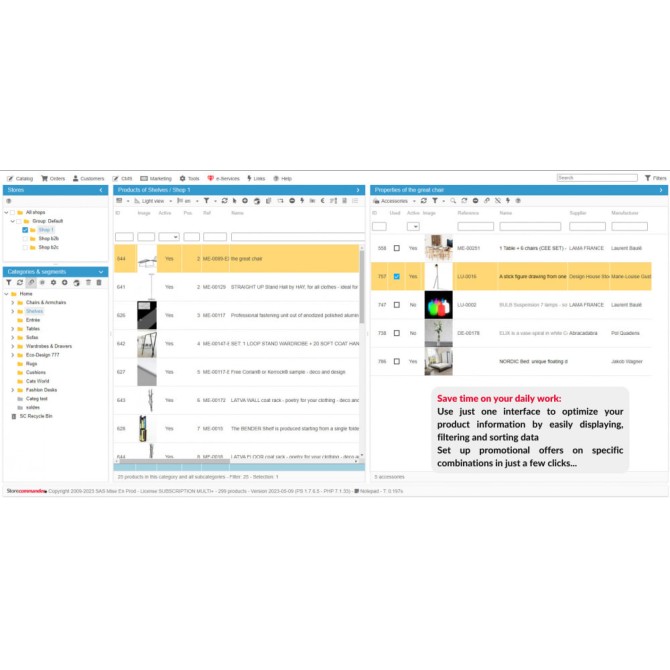 Module Prestashop StoreCommander - CIBEO Software