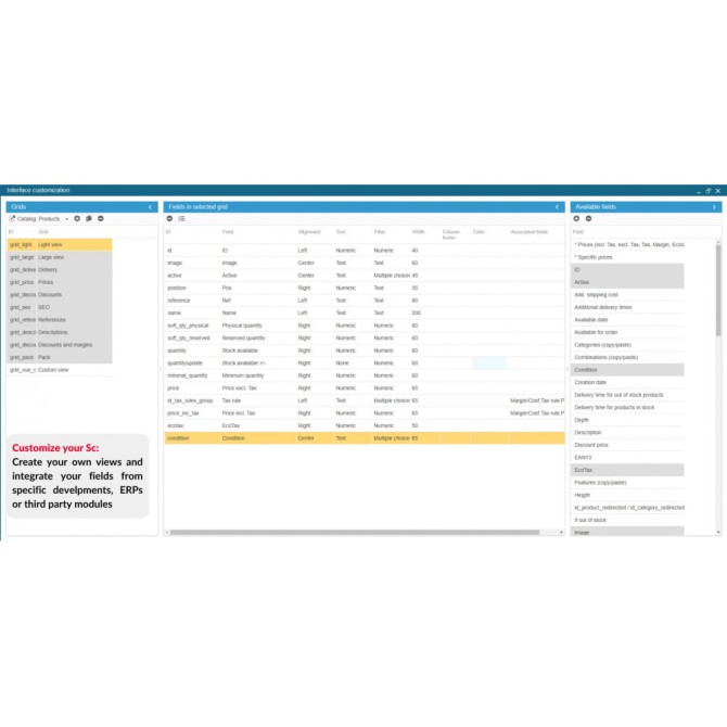 Module Prestashop StoreCommander - CIBEO Software