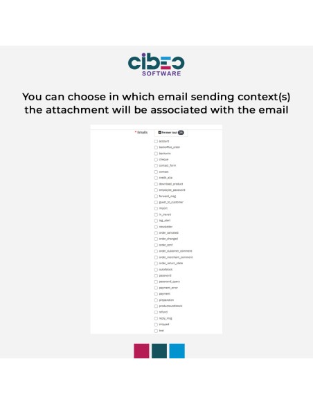 Email attachments - Module Prestashop - CIBEO Software Email attachments - Module Prestashop - CIBEO Software