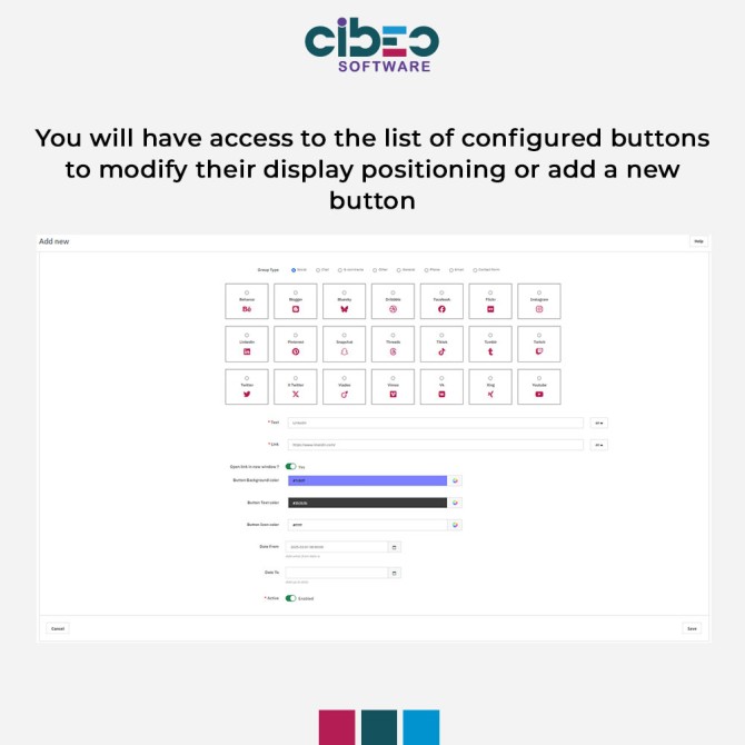 Floaty Quick Contact + Social - Module Prestashop - CIBEO Software